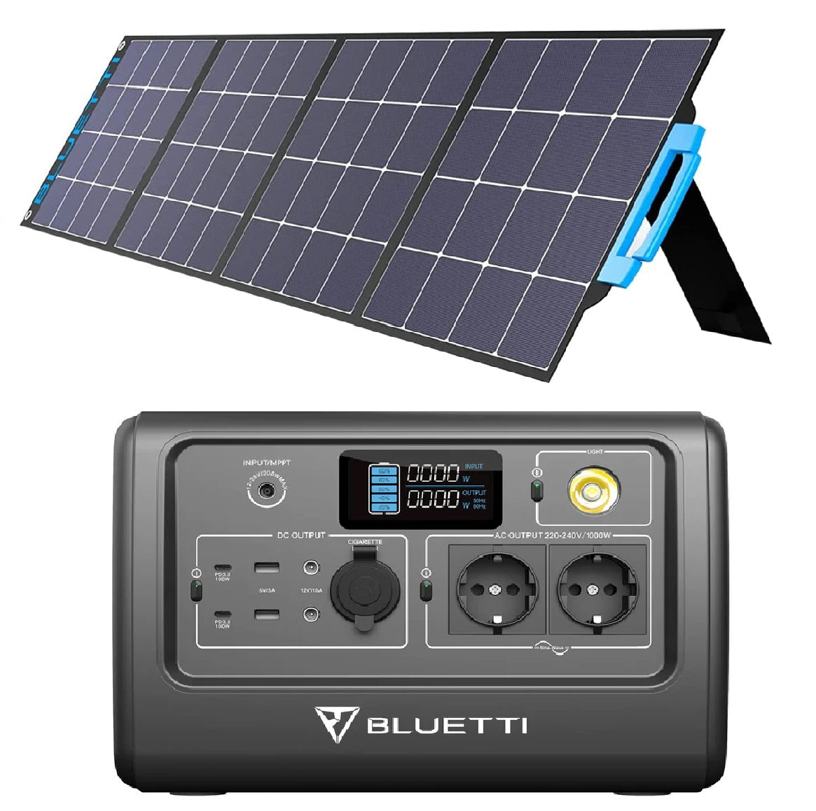 BLUETTI Generatore Solare EB70 e PV200 Pannello Solare,716Wh