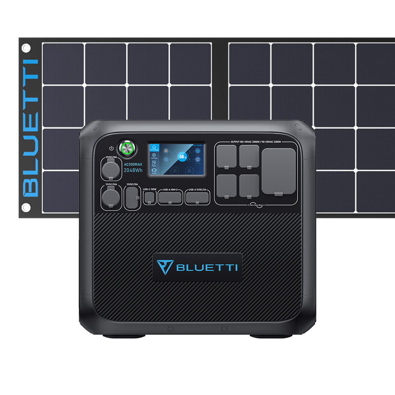 BLUETTI AC200Max 2048 Wh/2200W Power Station + 3 * SP200S 220W Solar Panel